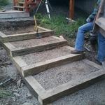 Jefferson - Landscape Timber Step Installation, 2013