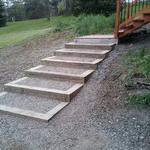 Jefferson - Landscape Timber Step Installation, 2013
