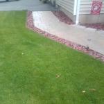 Stamford, 2015 - Red Slate Edging - Edge 2' space for red slate next to paver walkway 