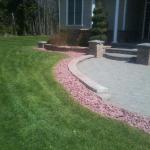Stamford, 2015 - Misc. Landscaping - Red Slate Edging / Shrubbery Pruning