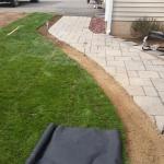 Stamford, 2015 - Red Slate Edging - Edge 2' space for red slate next to paver walkway 
